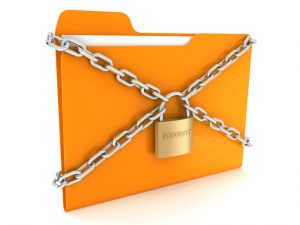 Estate Plan File Protected by Padlock